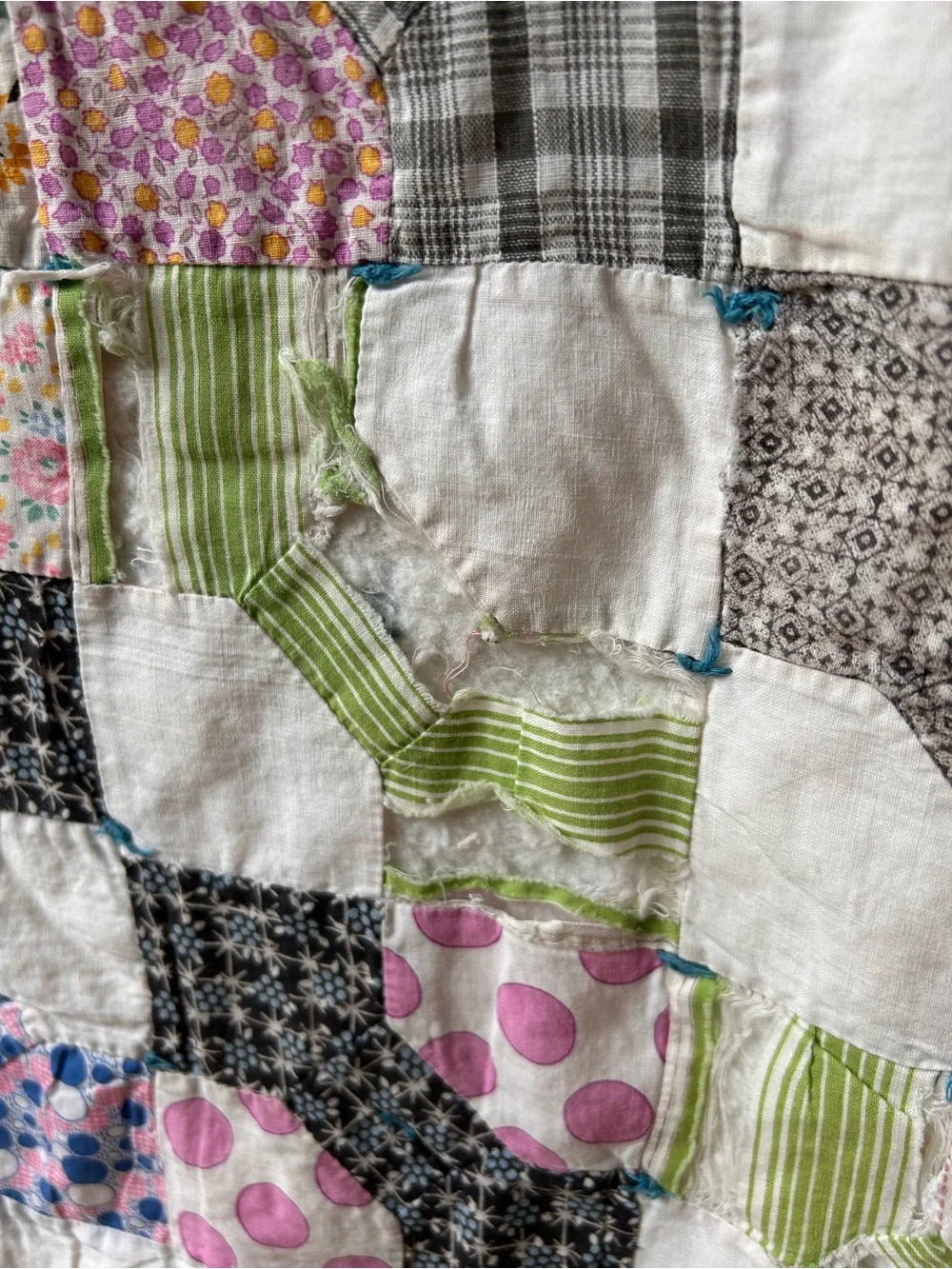 Vintage Handmade Bow Tie Quilt